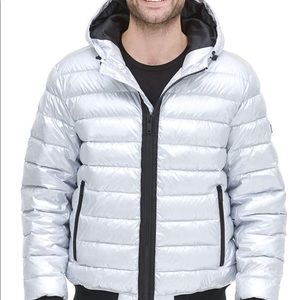 DKNY Unisex Performance Hooded Bomber Jacket